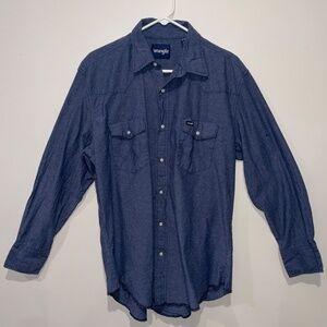 Pre-Owned Wrangler Pearl Snap Shirt Vintage Size Large XLT Long Sleeve Western